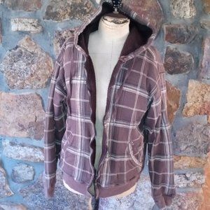 Women's waffle weave lined flannel jacket